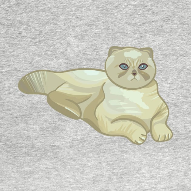 Scottish Fold Cat by Kelly Louise Art